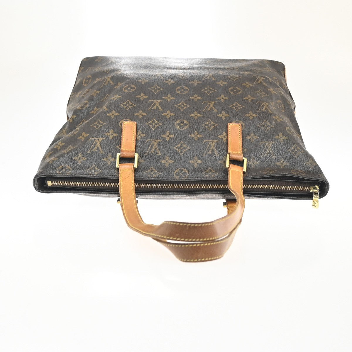 LOUIS VUITTON Cabas Mezzo Shoulder Bag Monogram Leather Brown M51151 82MA440