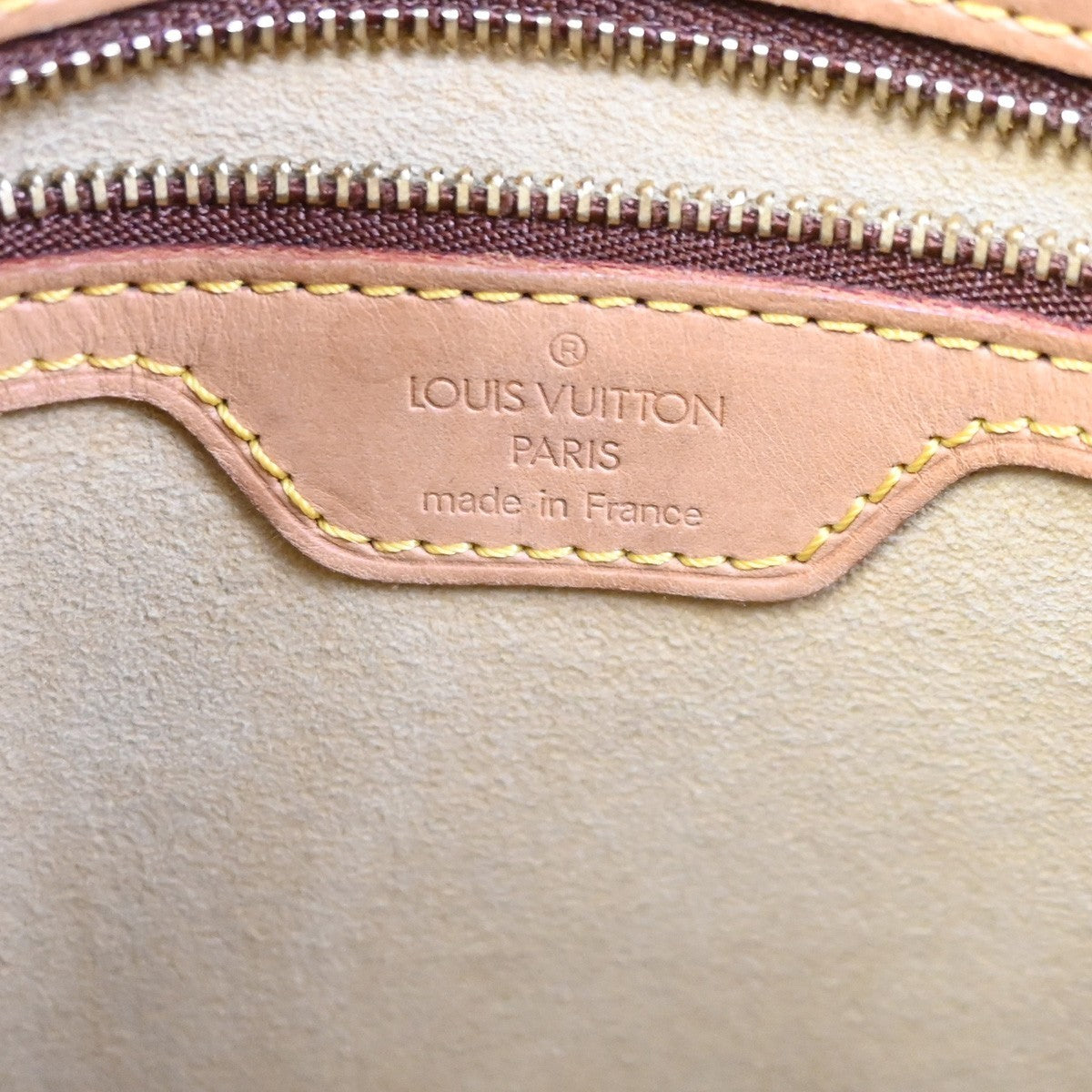 LOUIS VUITTON Logo Looping GM Shoulder Bag Monogram Leather Brown M51145 79ZA042