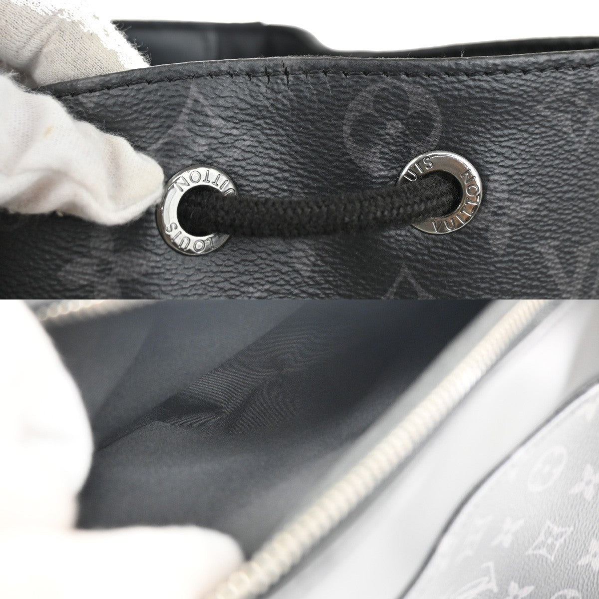 LOUIS VUITTON Explorer Backpack Bag Monogram Eclipse Leather BK M40527 691RL414
