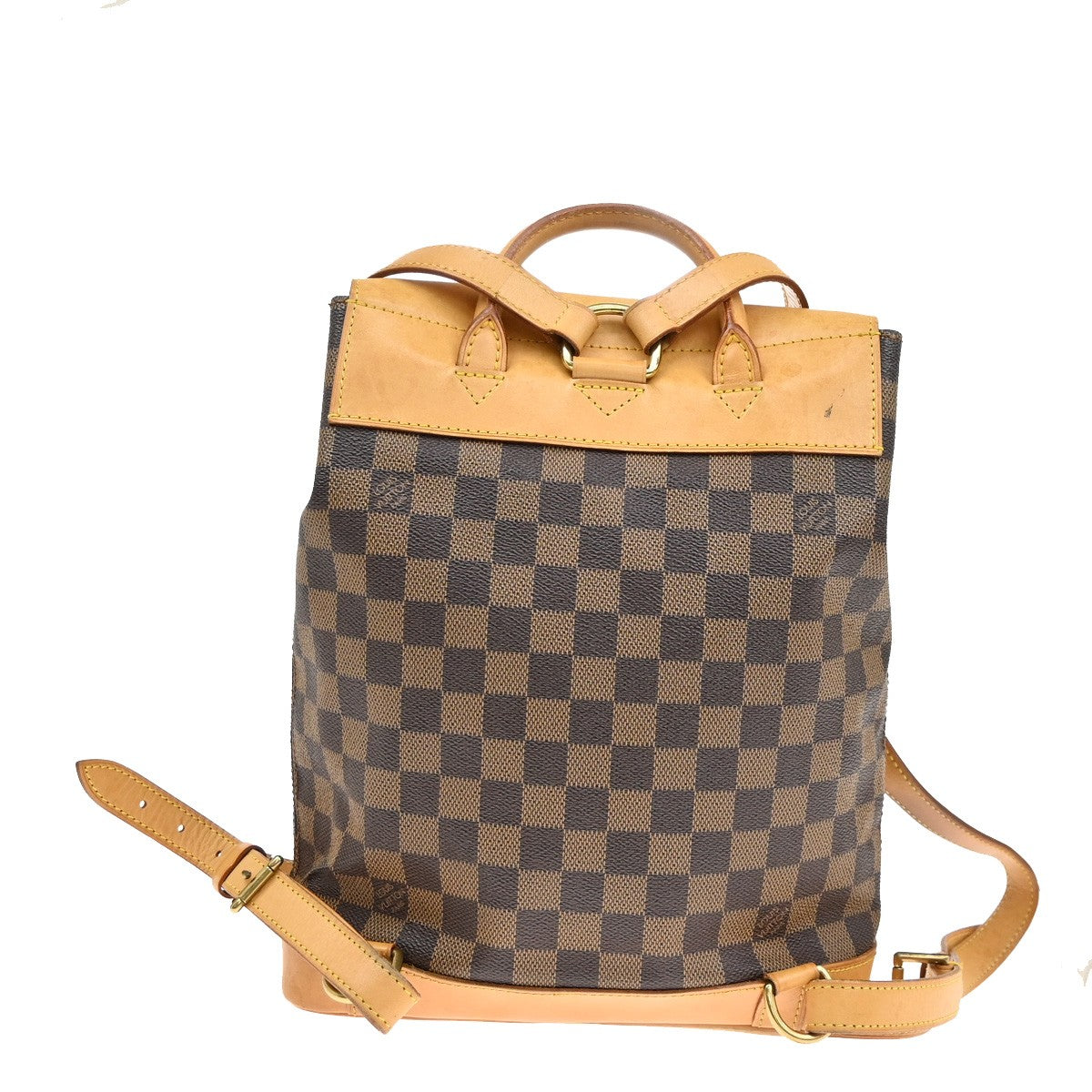 LOUIS VUITTON Logo Arlequin Backpack Bag Damier Ebene Brown N99038 13YH382