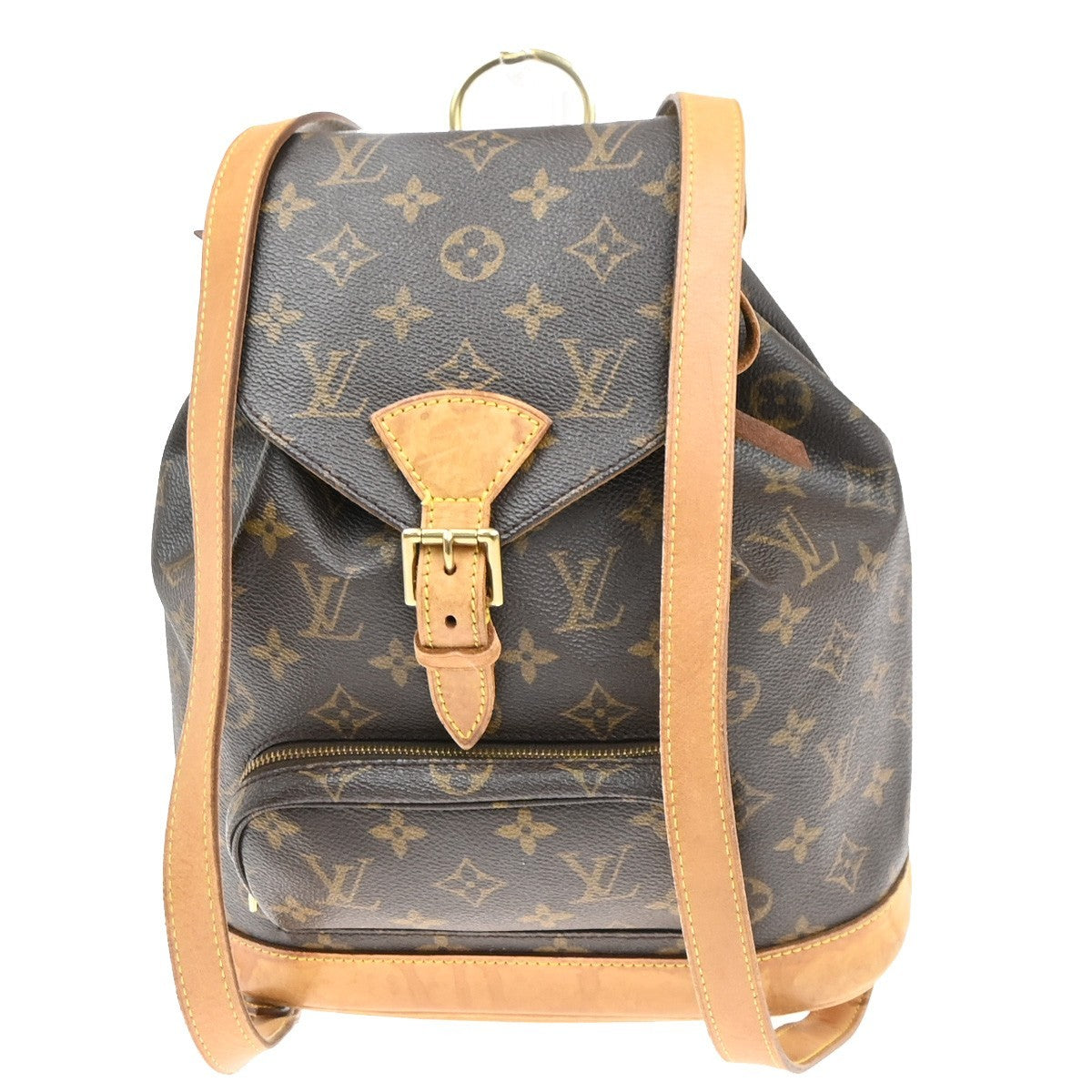 LOUIS VUITTON Montsouris MM Backpack Bag Monogram Leather Brown M51136 90MA414