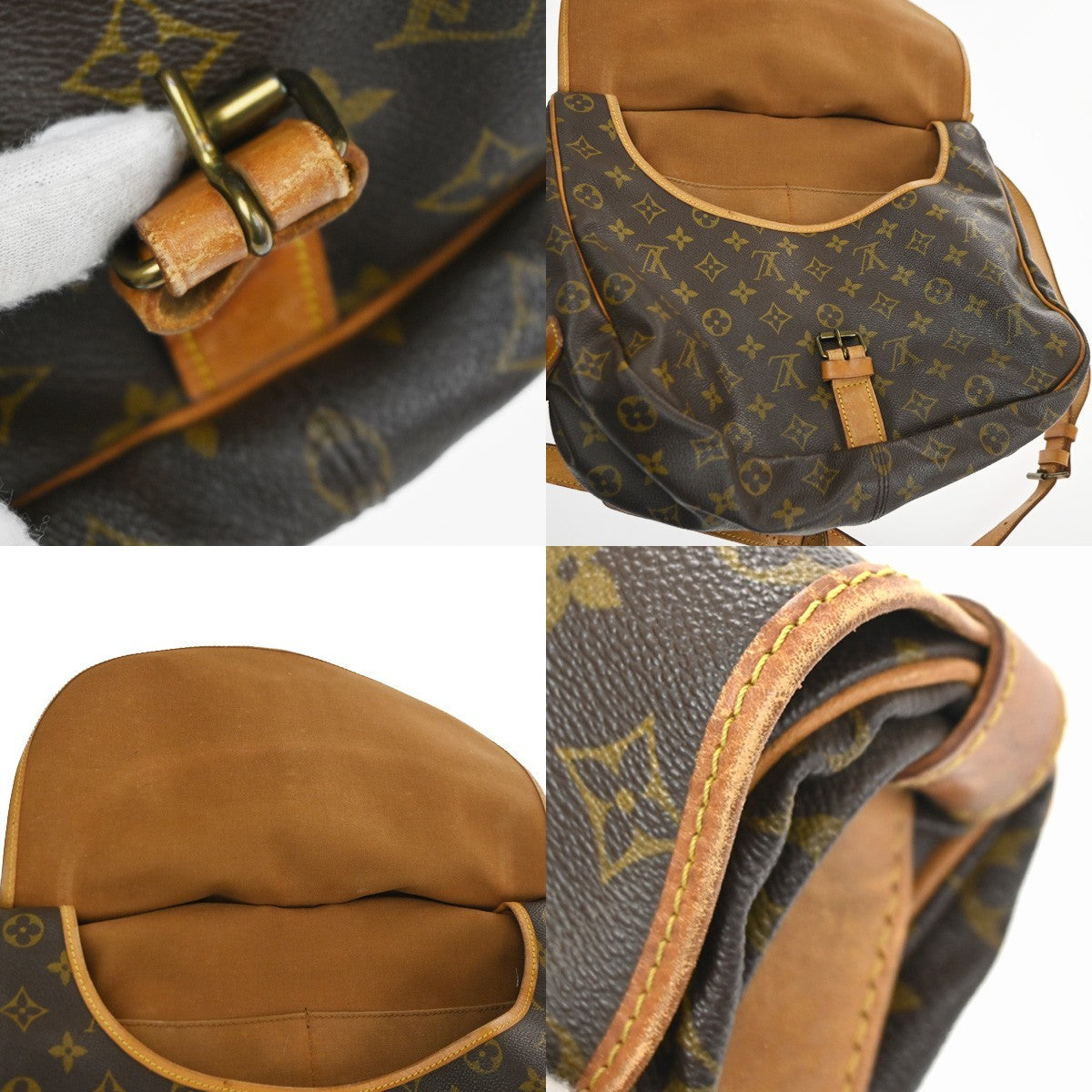 LOUIS VUITTON Saumur 35 Shoulder Bag Monogram Leather BN France M42254 89YH923