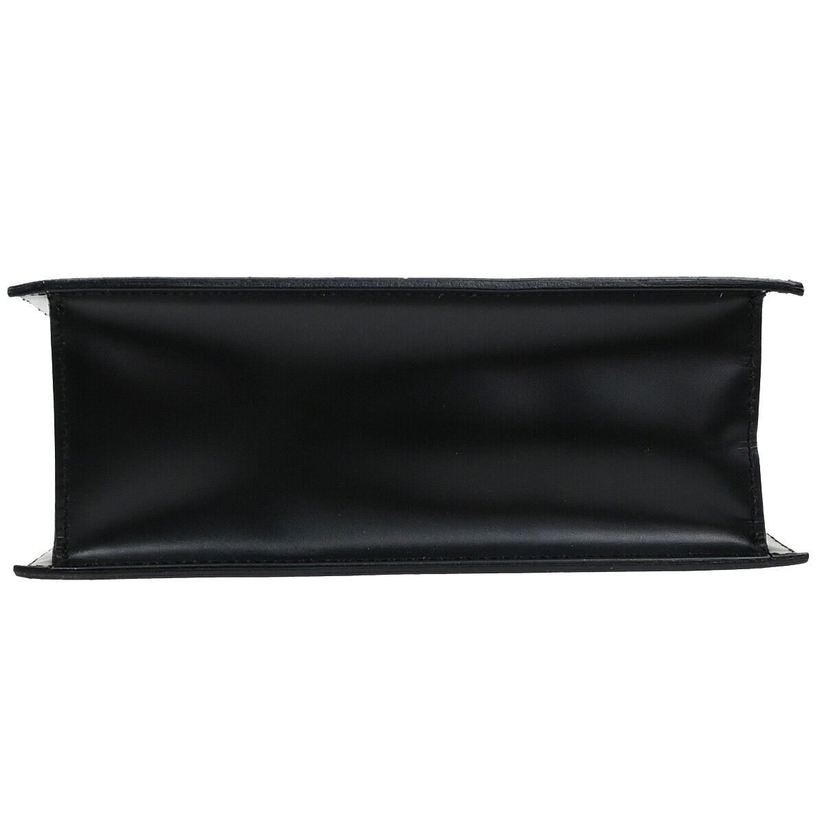 CARTIER Logo Panther Shoulder Hand Bag Leather Black GHW Made In Italy 34YG991