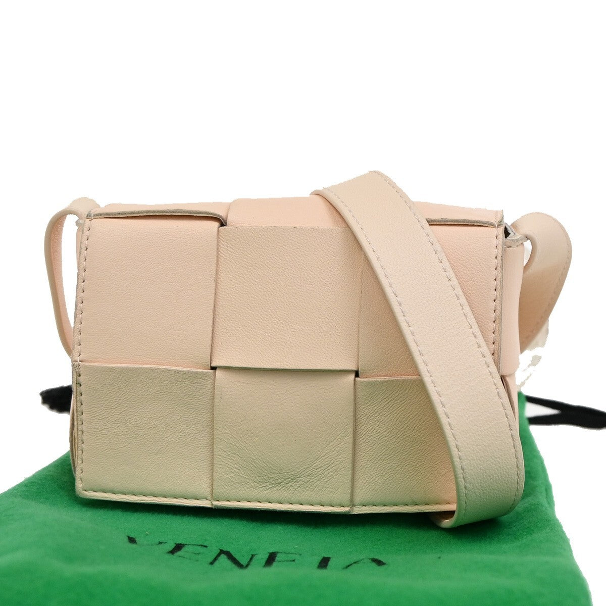 BOTTEGA VENETA Logo Mini Candy Cassette Shoulder Bag Leather Pink 16RL181