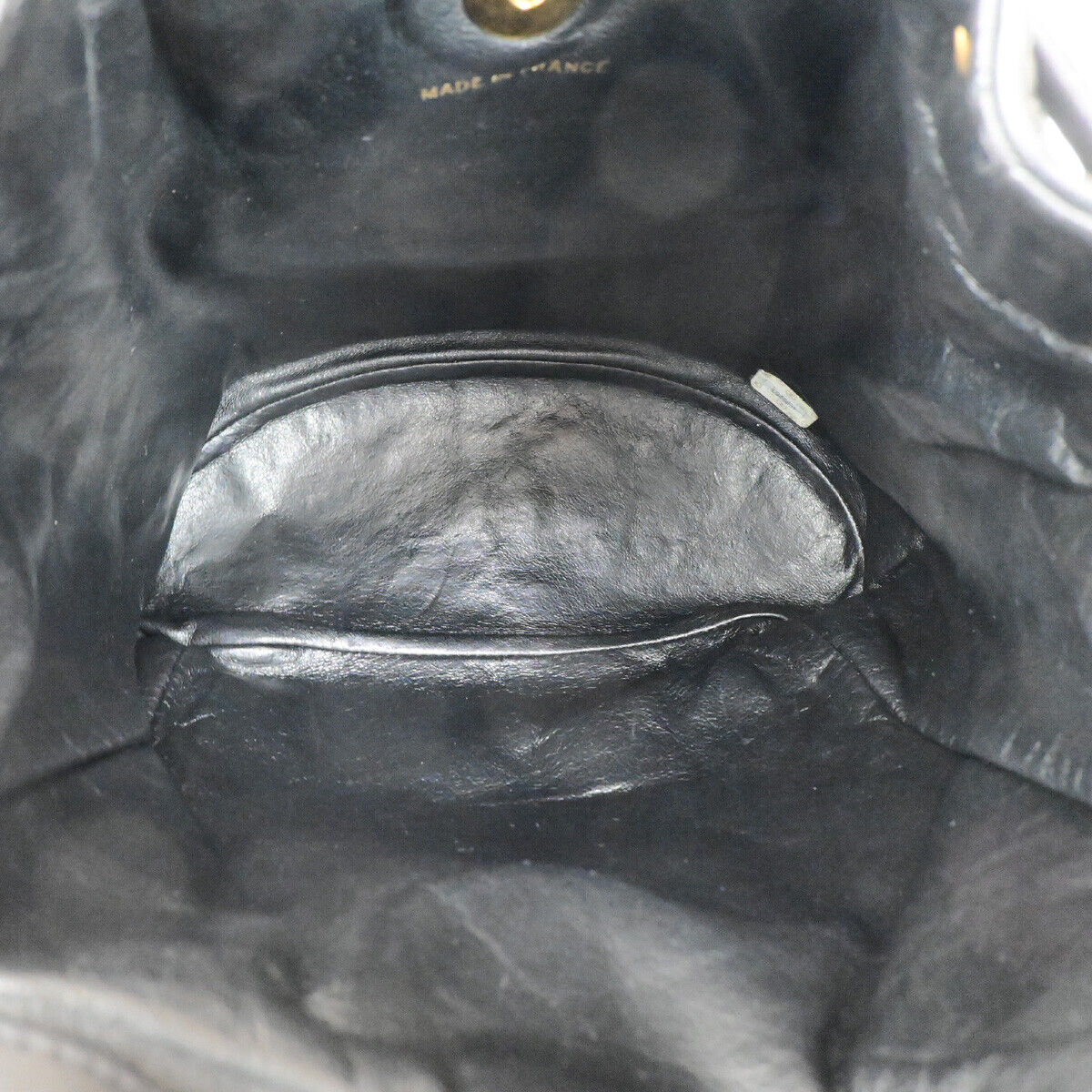 CHANEL CC Logo Matelasse Chain Backpack Bag Leather Black GHW Vintage 889RK563