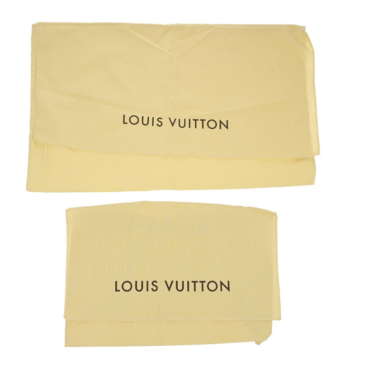 LOUIS VUITTON Logo 10 Set Dust Bag Drawstring Canvas Cotton Beige Brown 09KC806