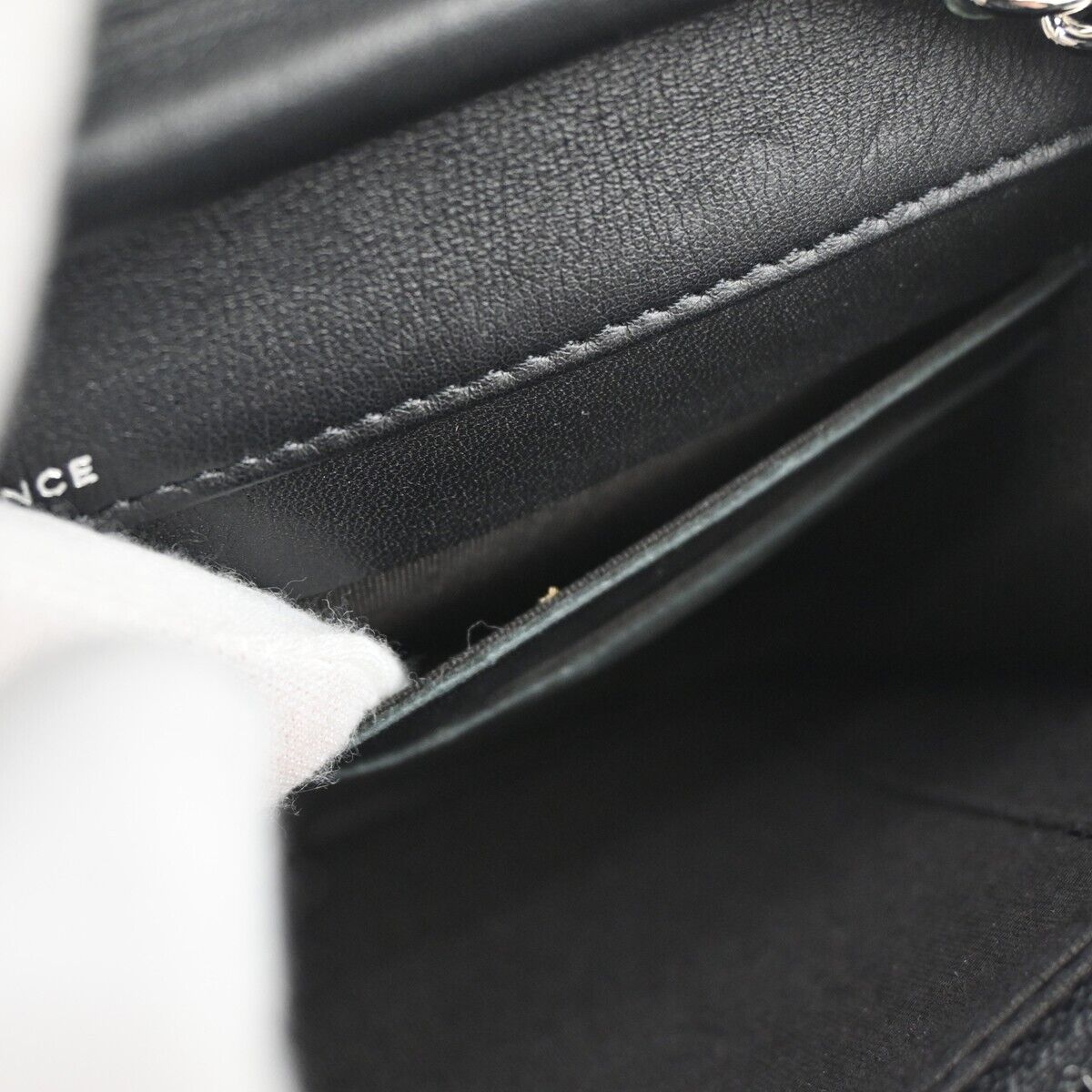 CHANEL CC Logo Mini Chain Wallet Shoulder Bag Patent Leather Black SHW 683RH866