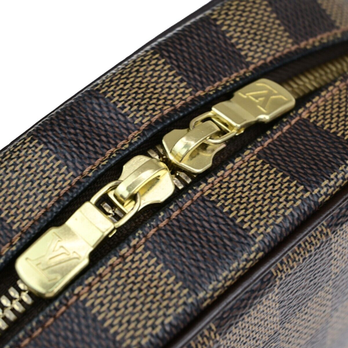 LOUIS VUITTON Ipanema PM Shoulder Bag Damier Ebene Leather Brown N51294 25EC326