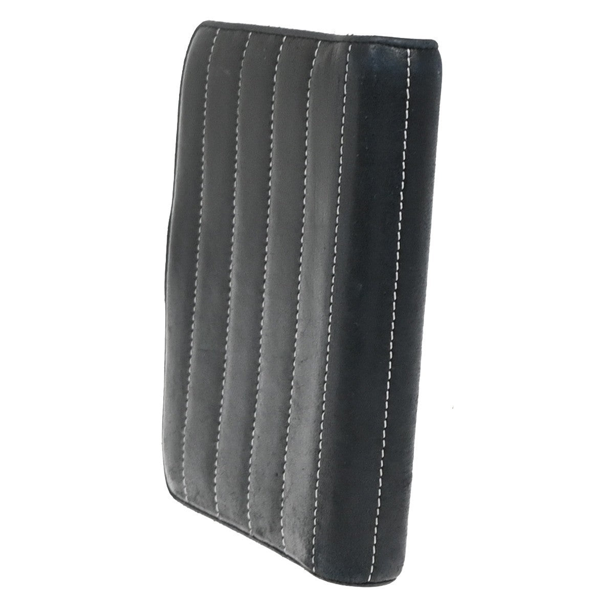 CHANEL Mademoiselle Agenda Day Planner Notebook Cover Leather Black SHW 60EG116
