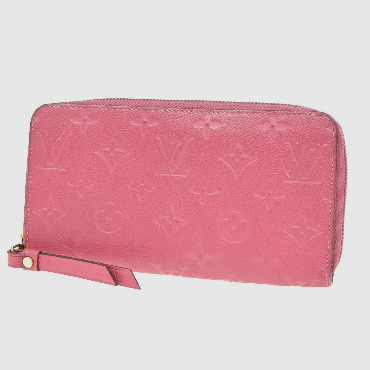 LOUIS VUITTON Zippy Long Wallet Monogram Empreinte Pink France M60549 34KD080