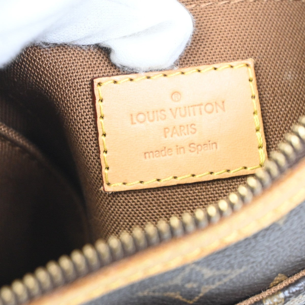LOUIS VUITTON Odeon PM Shoulder Bag Monogram Leather Brown Spain M56390 27MA389