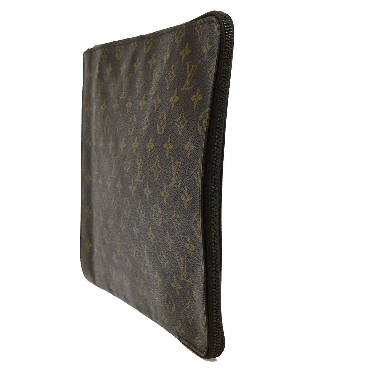 LOUIS VUITTON Poche Documents Clutch Bag Monogram Leather Brown M53456 61CA947