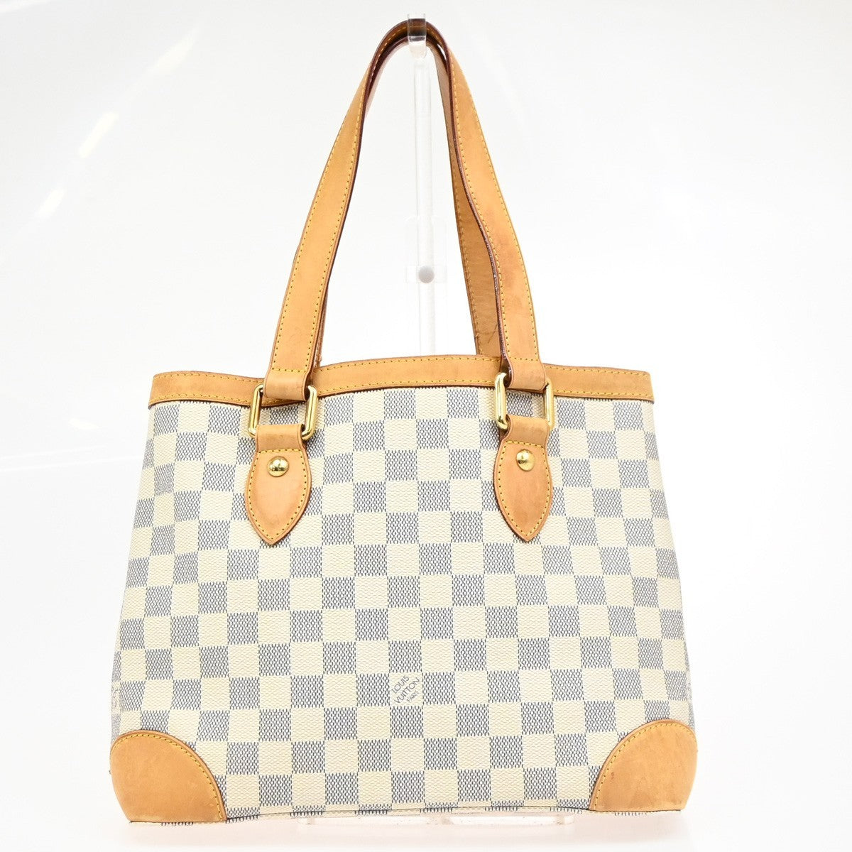LOUIS VUITTON Hampstead PM Shoulder Bag Damier Azur Leather White N51207 18PA107