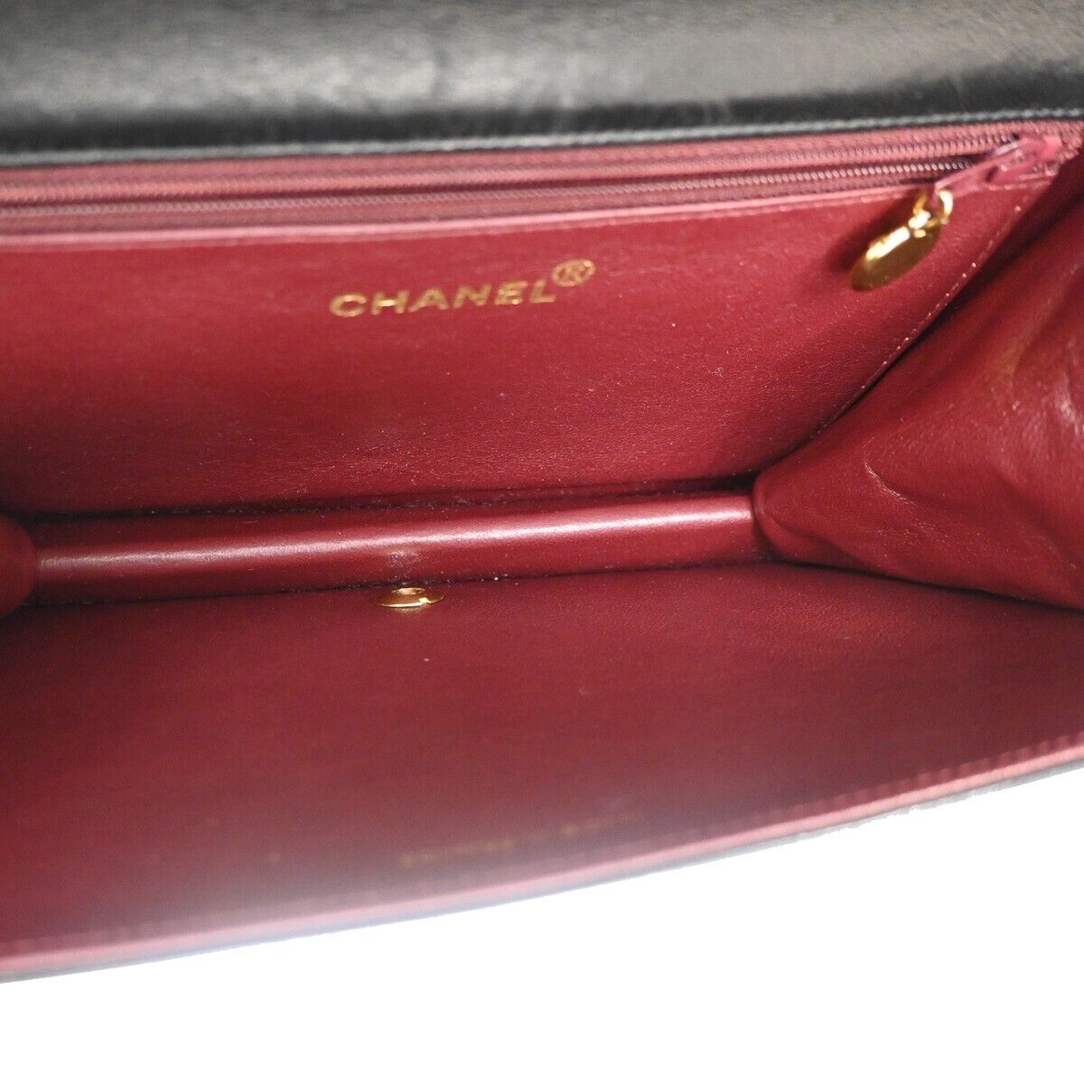CHANEL CC Matelasse 23 Full Flap Chain Shoulder Bag Leather Black GHW 889RF068