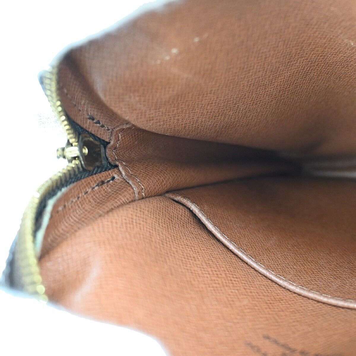 LOUIS VUITTON Danube Shoulder Bag Monogram Leather Brown France M45266 31GA141