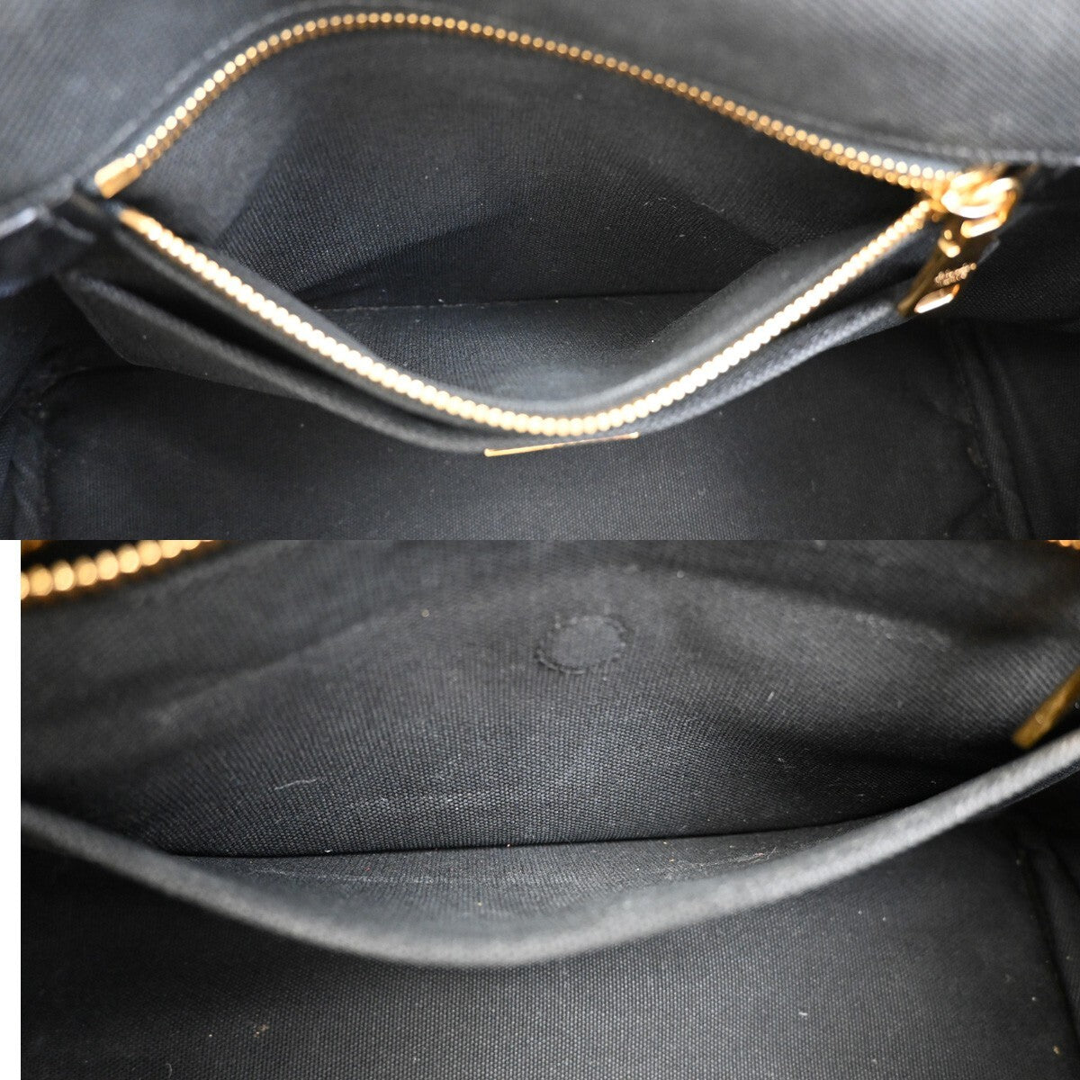 PRADA Logo Canapa 2Way Shoulder Hand Bag Canvas Leather Black GHW Italy 74EE291