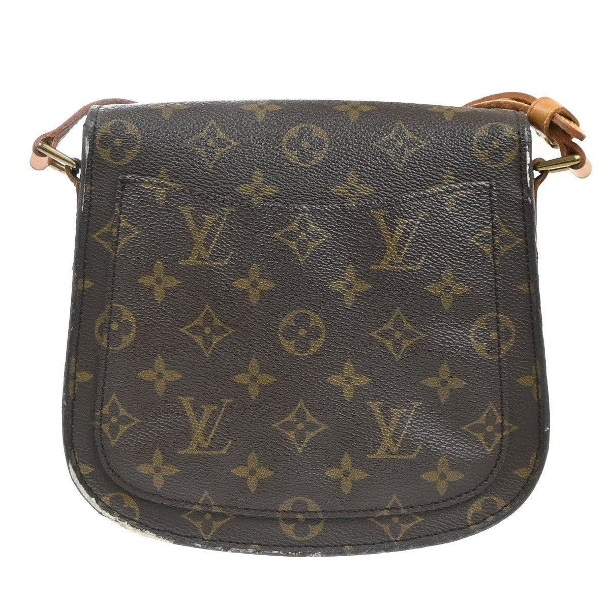 LOUIS VUITTON Saint Cloud MM Shoulder Bag Monogram Leather Brown M51243 31MA461