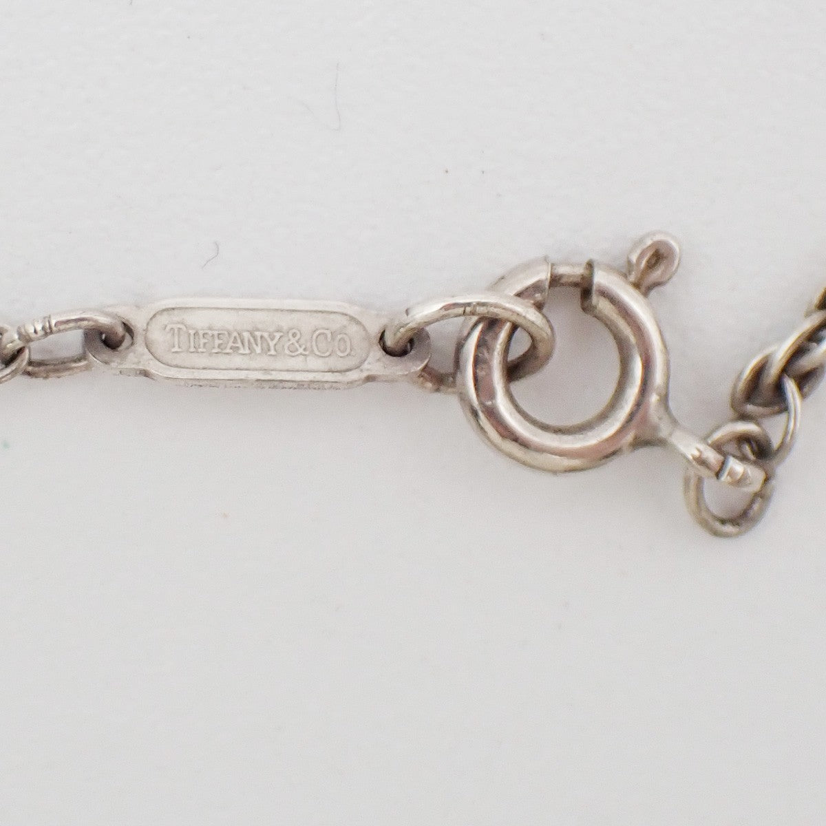 TIFFANY & CO. Open Heart 22mm Chain Necklace Ag 925 Elsa Peretti Silver 02KB788