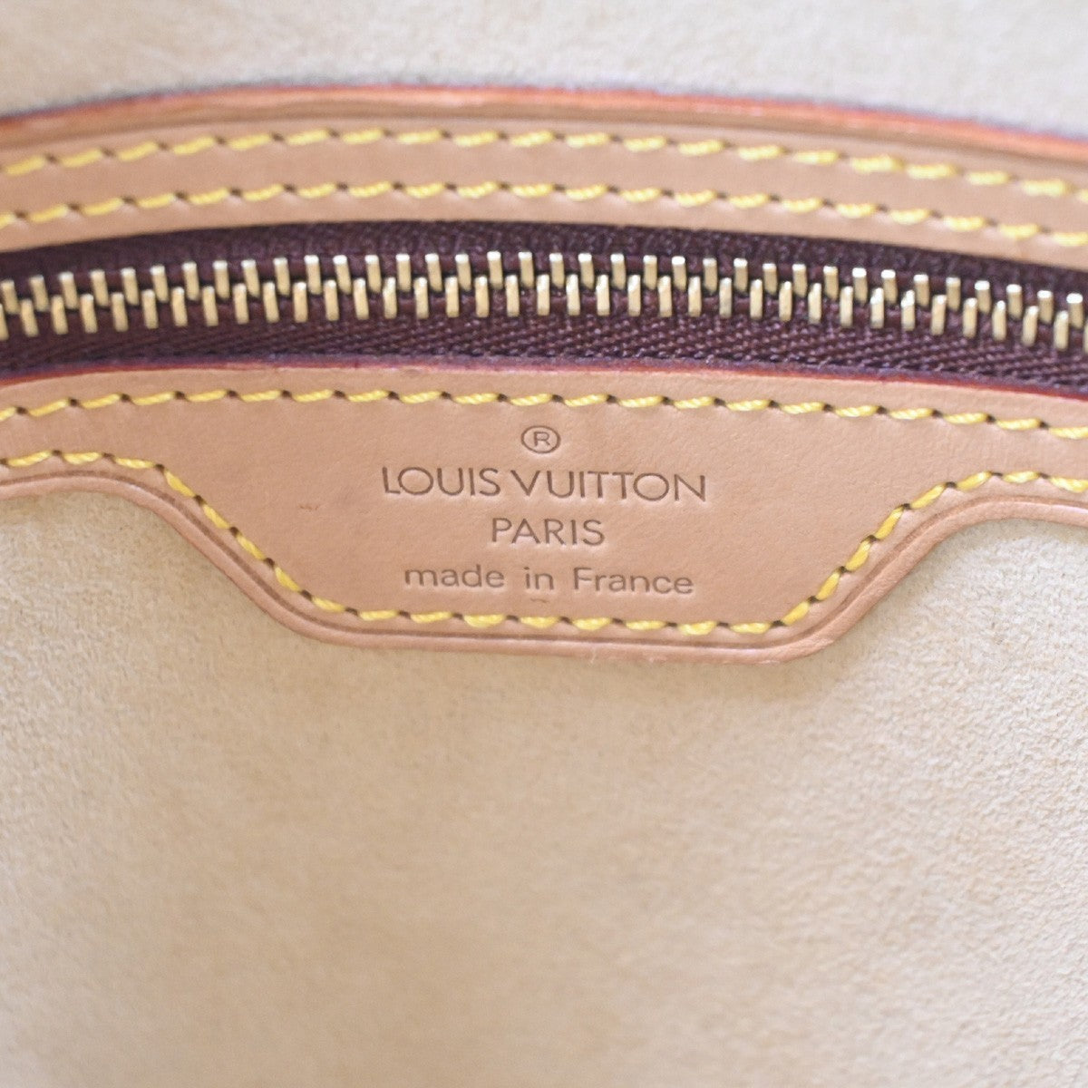 LOUIS VUITTON Logo Looping GM Shoulder Bag Monogram Leather Brown M51145 98TA714