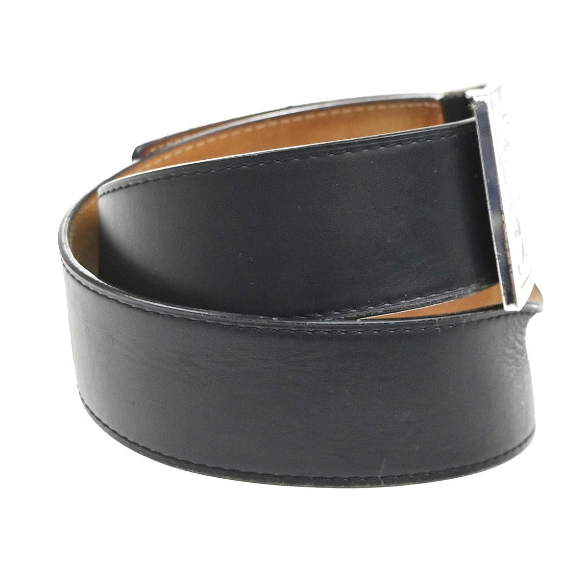 LOUIS VUITTON Ceinture Jeans Buckle Belt 80/32 Leather BK SR Spain M6812 63KC996