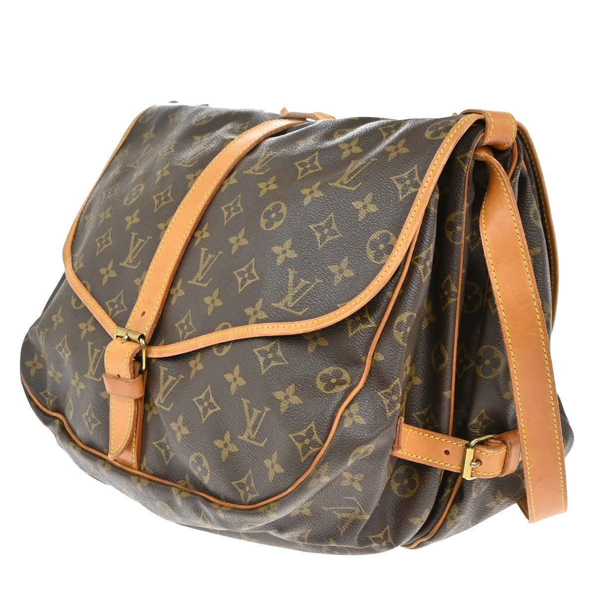 LOUIS VUITTON Saumur 35 Shoulder Bag Monogram Leather BN France M42254 71EG373