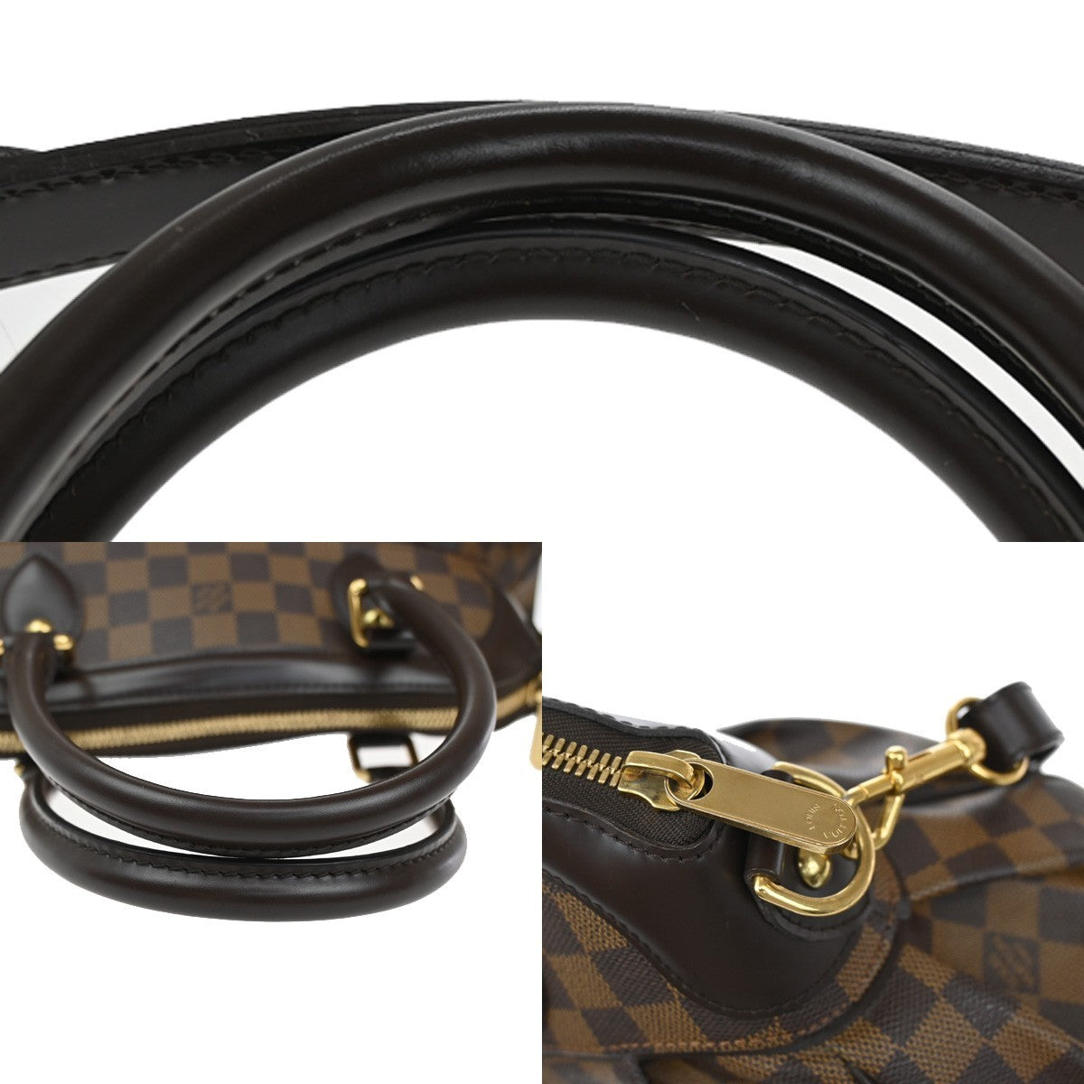 LOUIS VUITTON Trevi PM  2-way Handbag Damier Ebene Leather Brown N51997 40RL443