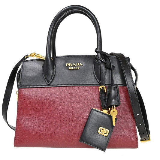PRADA MILANO Esplanade 2Way Shoulder Hand Bag Saffiano Leather BK BX 52RJ279