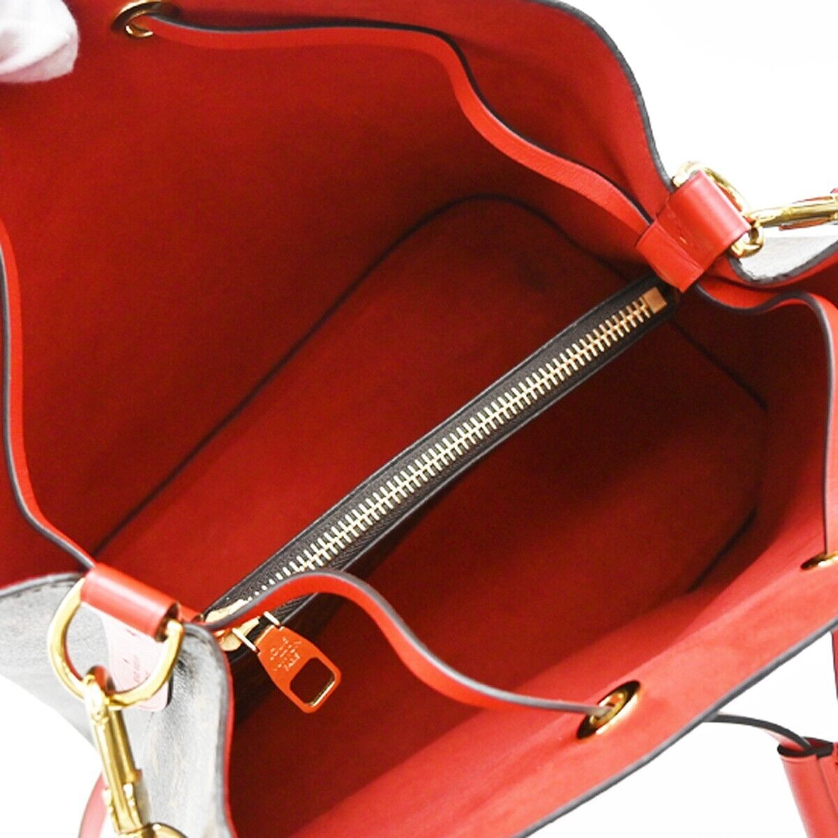 LOUIS VUITTON Neo Noe MM Drawstring Shoulder Bag Monogram Red M44021 669RF240