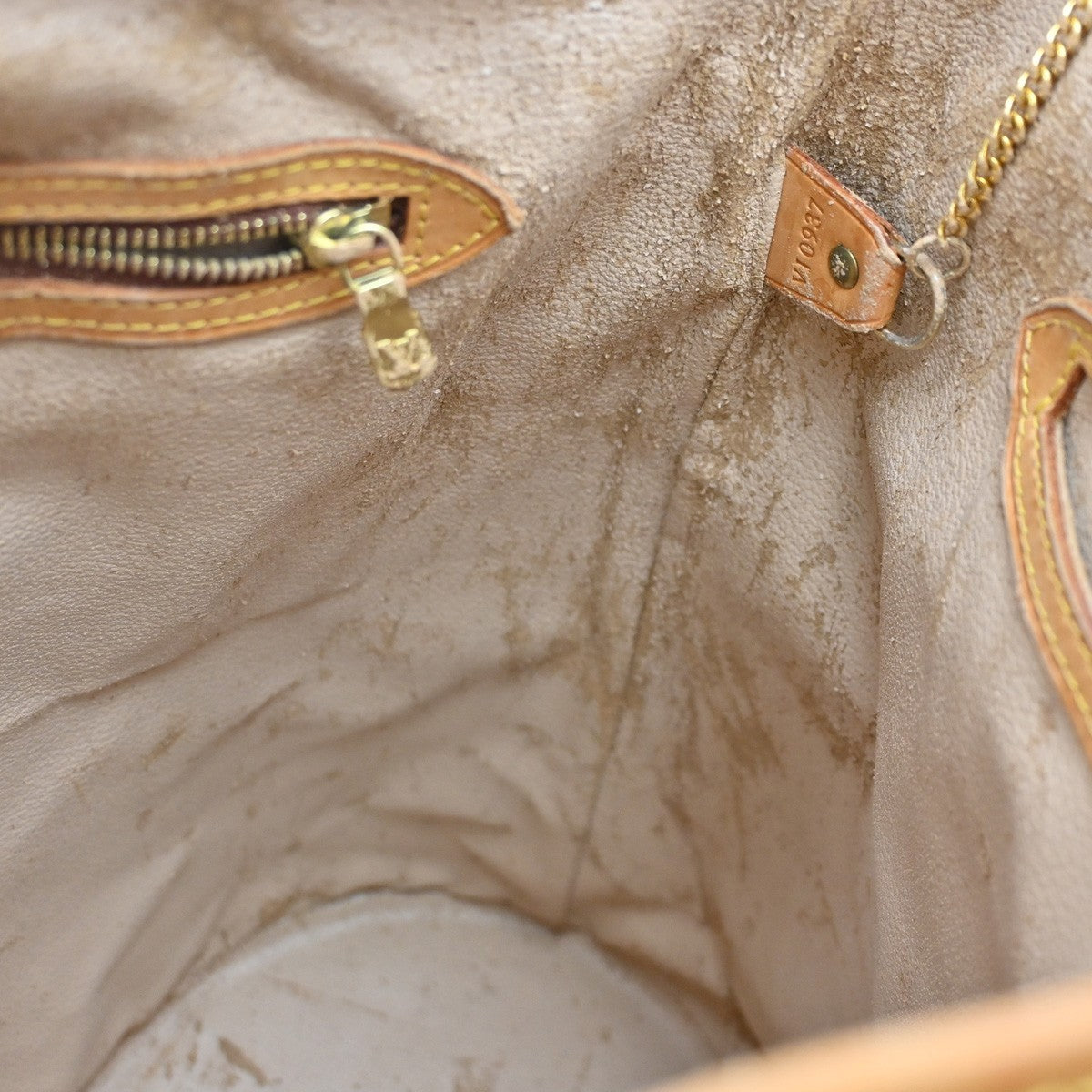 LOUIS VUITTON BUCKET GM Shoulder Tote Bag Monogram Leather Brown M42236 30CA518