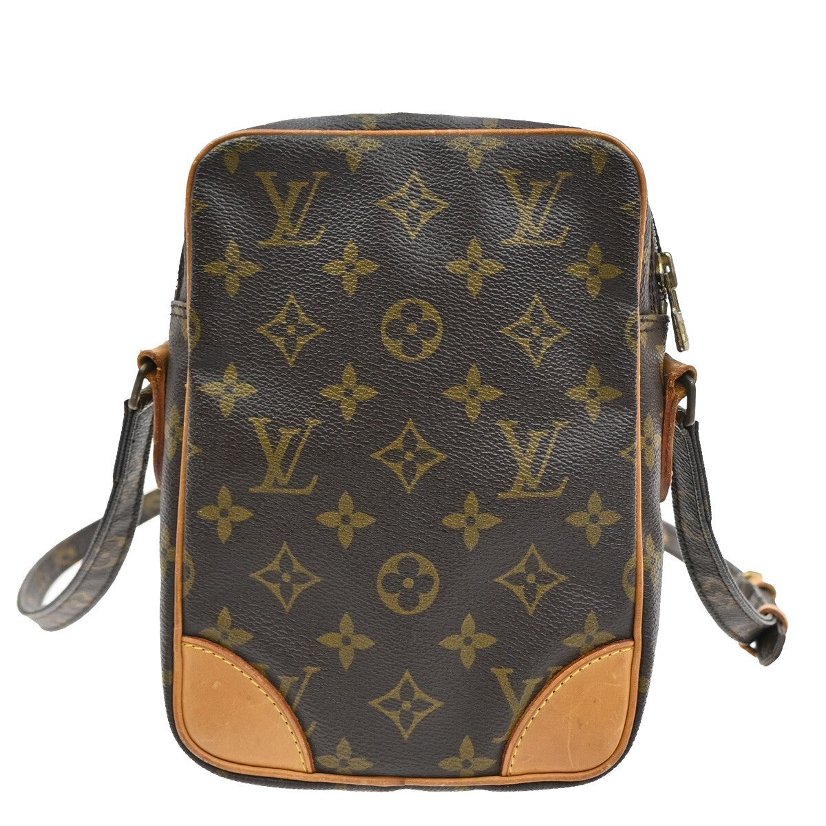 LOUIS VUITTON Danube Shoulder Bag Monogram Leather Brown France M45266 80EE553