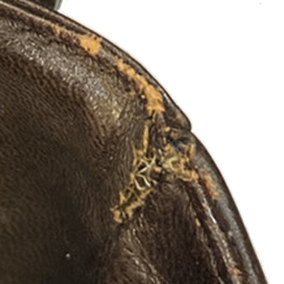 CELINE Horse Carriage Logo Shoulder Bag Leather Brown Gold 32EE092