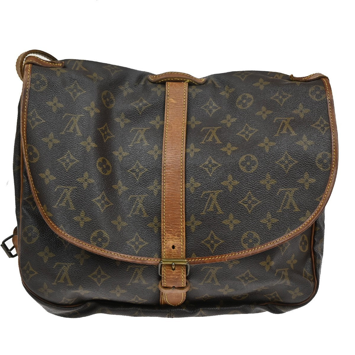 LOUIS VUITTON Saumur 35 Shoulder Bag Monogram Leather BN France M42254 80CA373