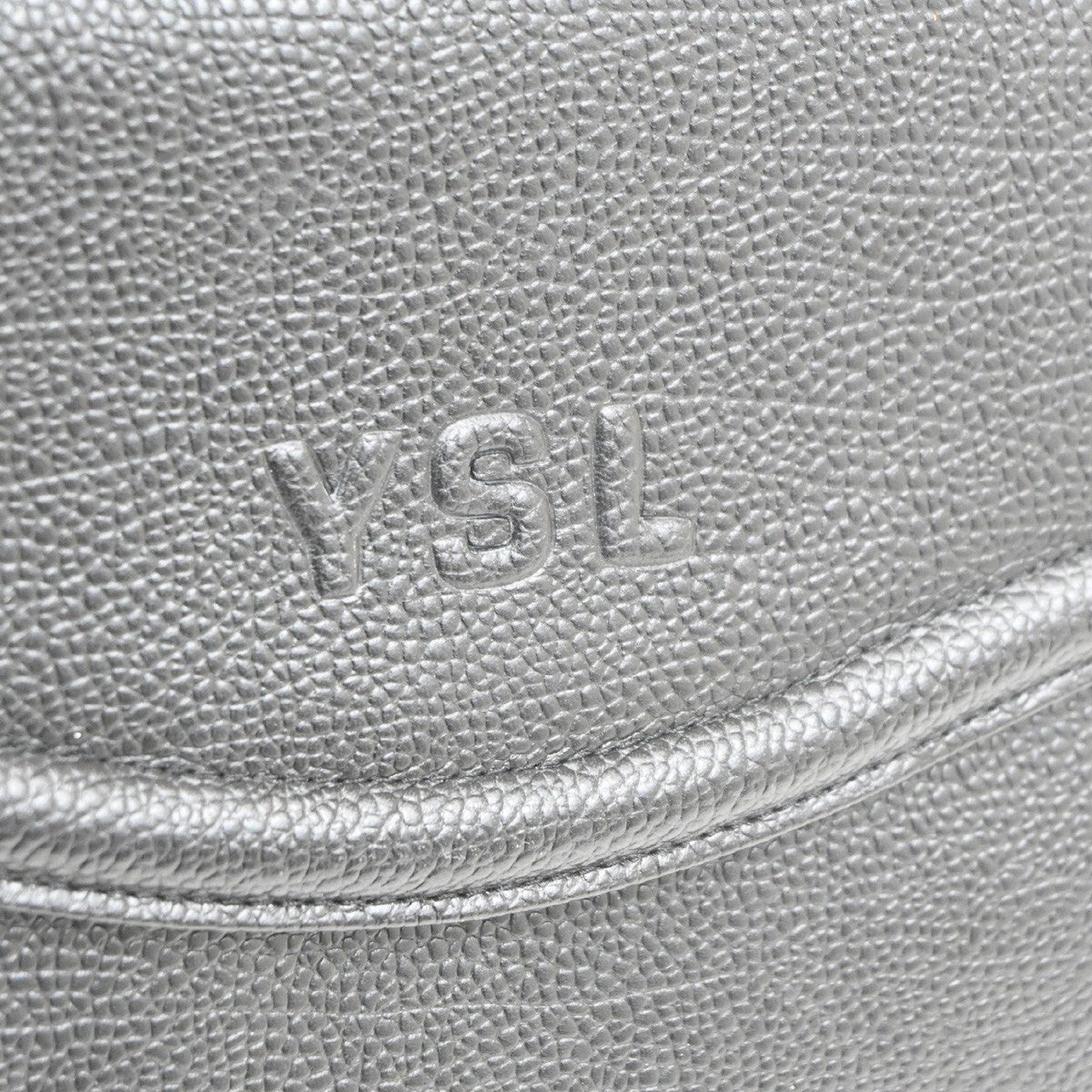 YVES SAINT LAURENT Logo YSL Flap Shoulder Crossbody Bag Leather Black 37MA149