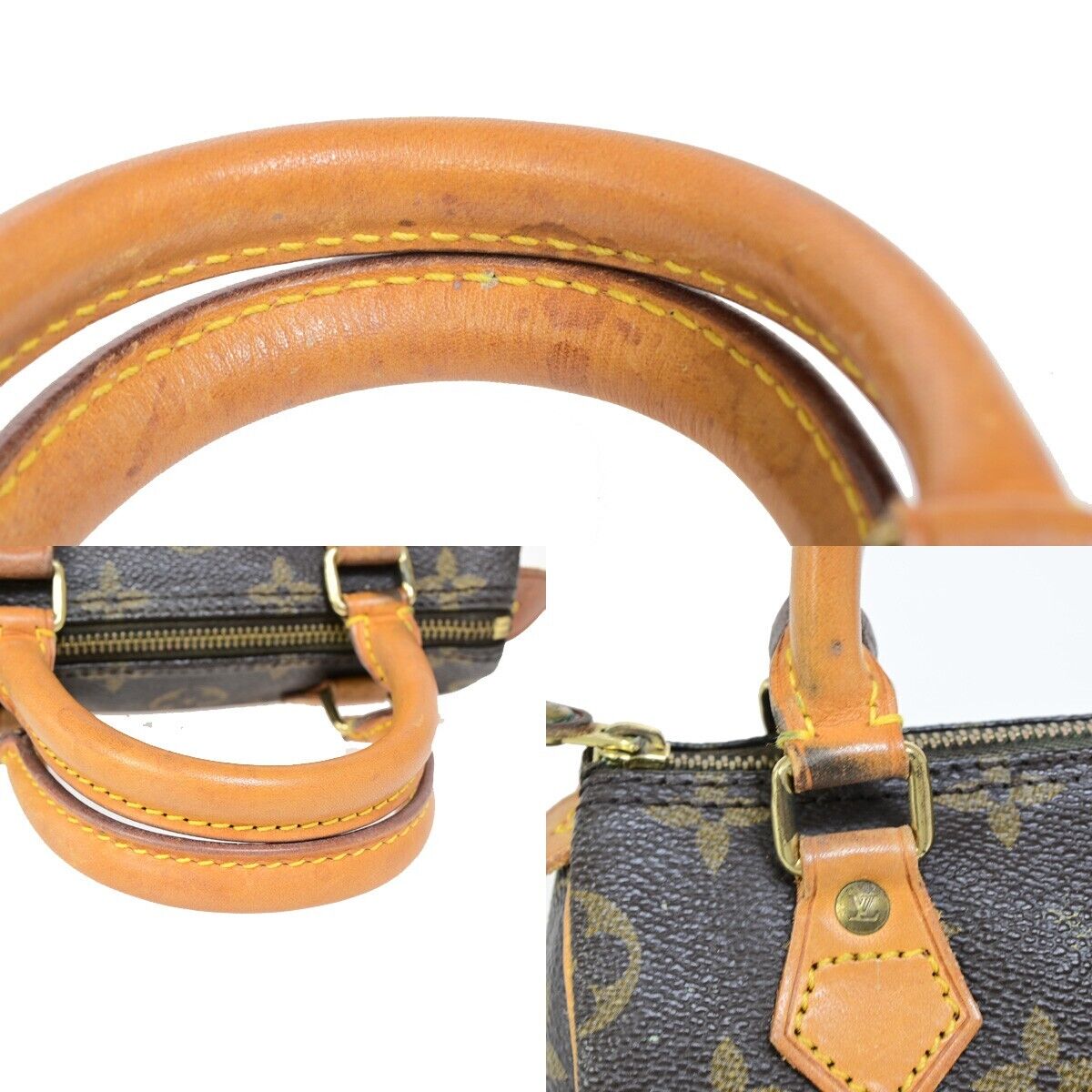 LOUIS VUITTON Mini Speedy Hand Bag Monogram Leather Brown M41534 10EB716