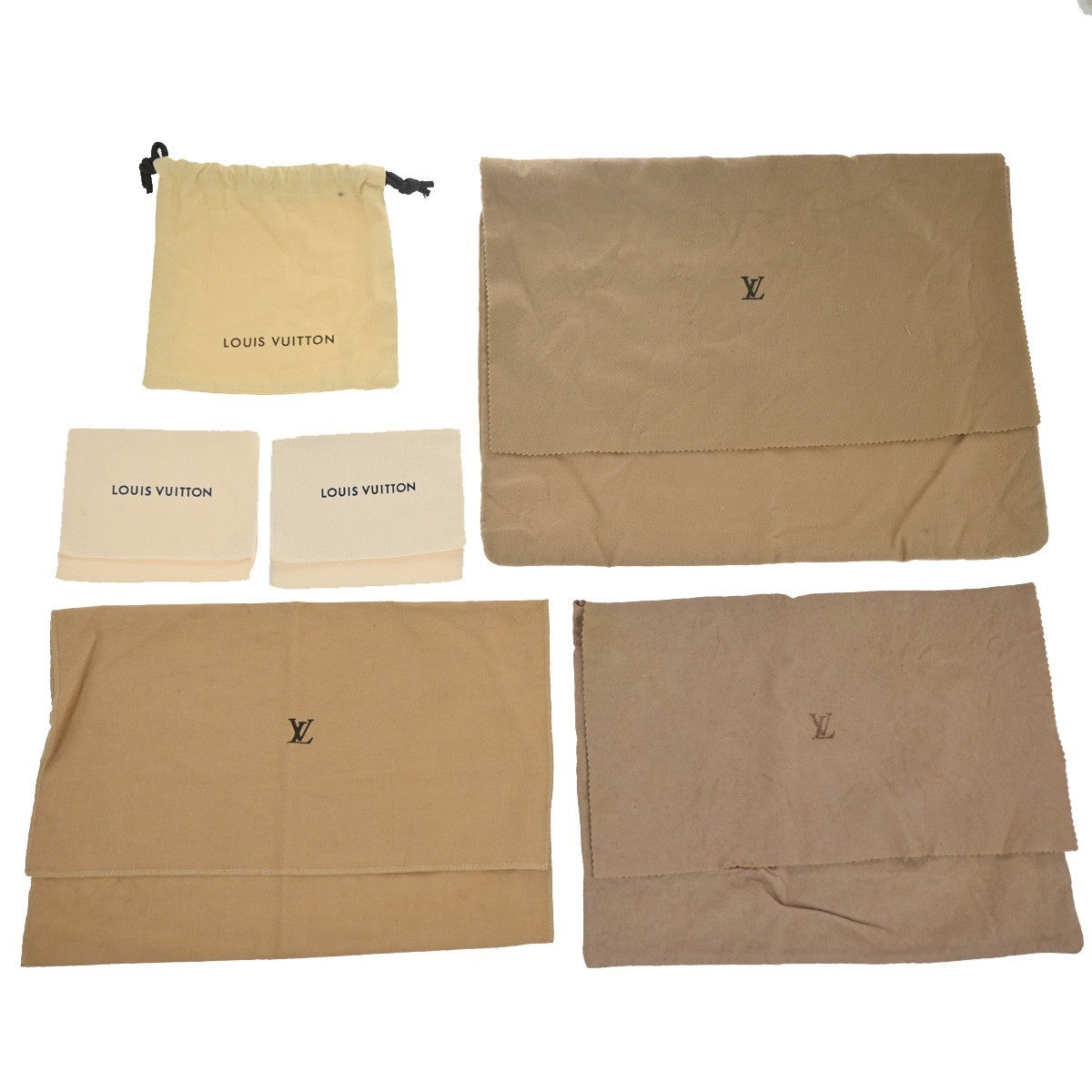 LOUIS VUITTON Logo 10 Set Dust Bag Drawstring Canvas Cotton Beige Brown 09KC790