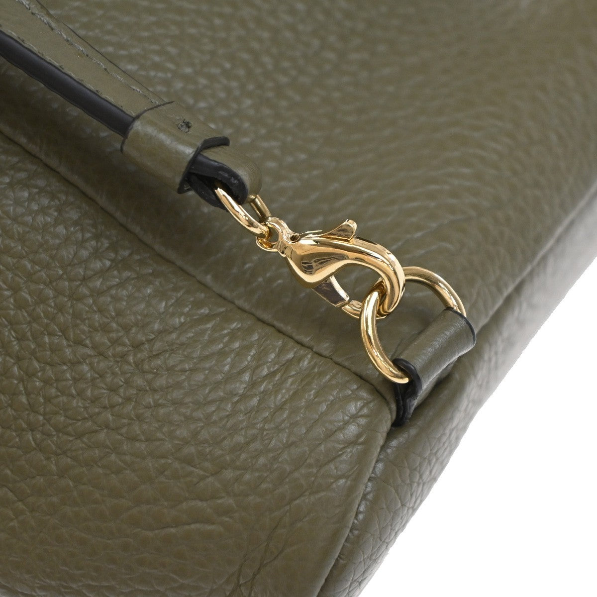 SALVATORE FERRAGAMO Logo Gancini Mini Backpack Bag Leather Khaki 86EG146