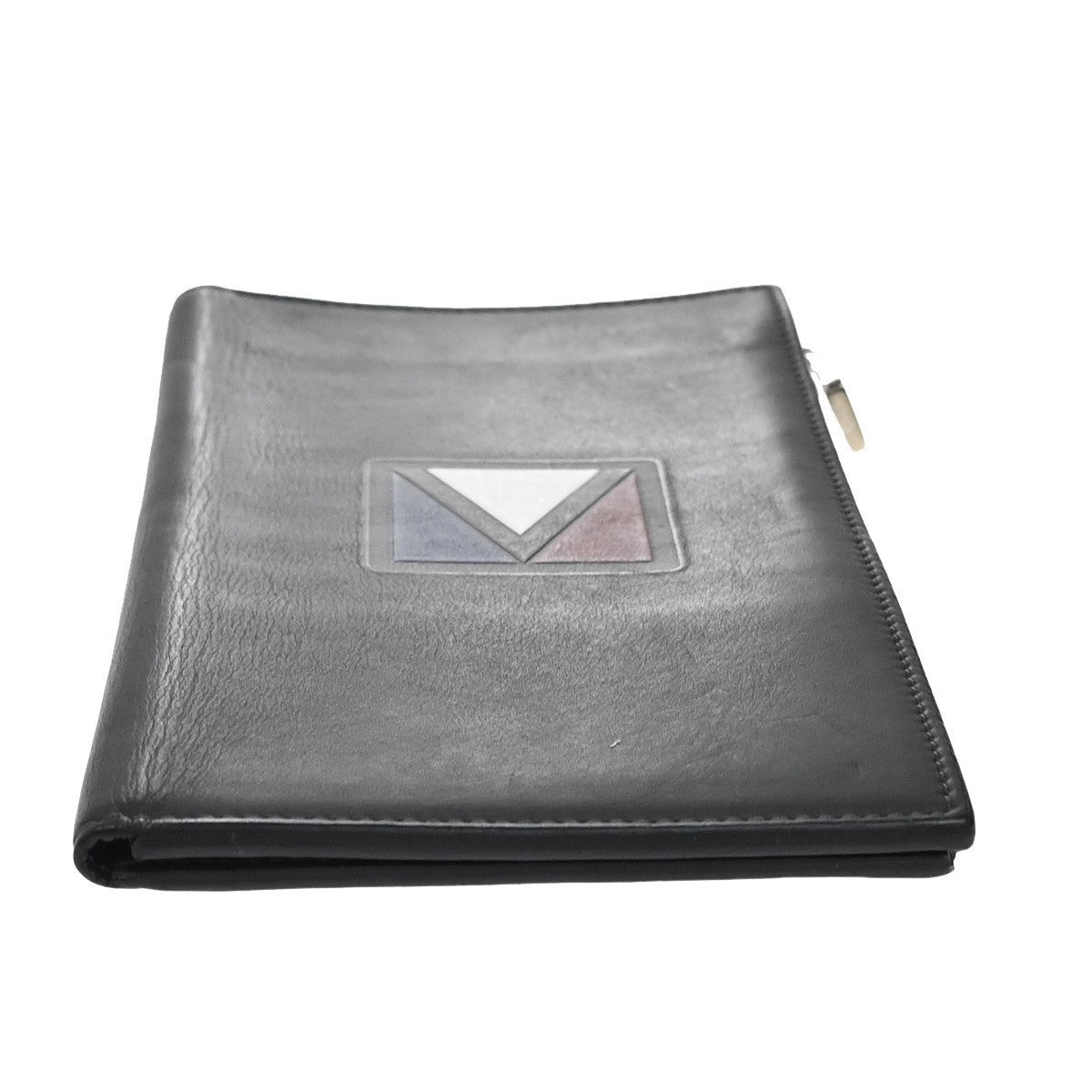 LOUIS VUITTON V Line Zip Long Bifold Wallet Leather Black M61251 61KP382