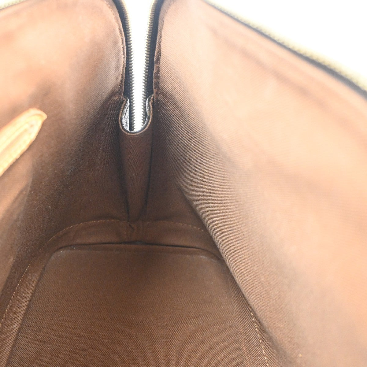 LOUIS VUITTON LV Logo Alma Hand Bag Monogram Leather Brown France M51130 32MA462