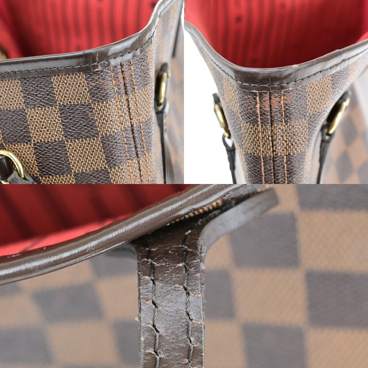 LOUIS VUITTON Neverfull MM Shoulder Tote Bag Damier Leather BN N51105 601YF656