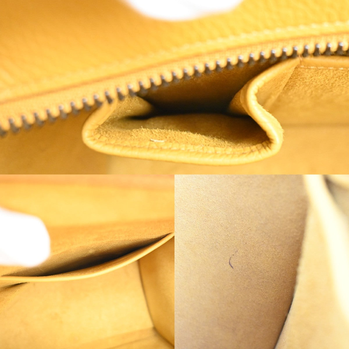 CELINE Luggage Micro Top Handle Tote Hand Bag Leather Yellow SHW Italy 667RL904