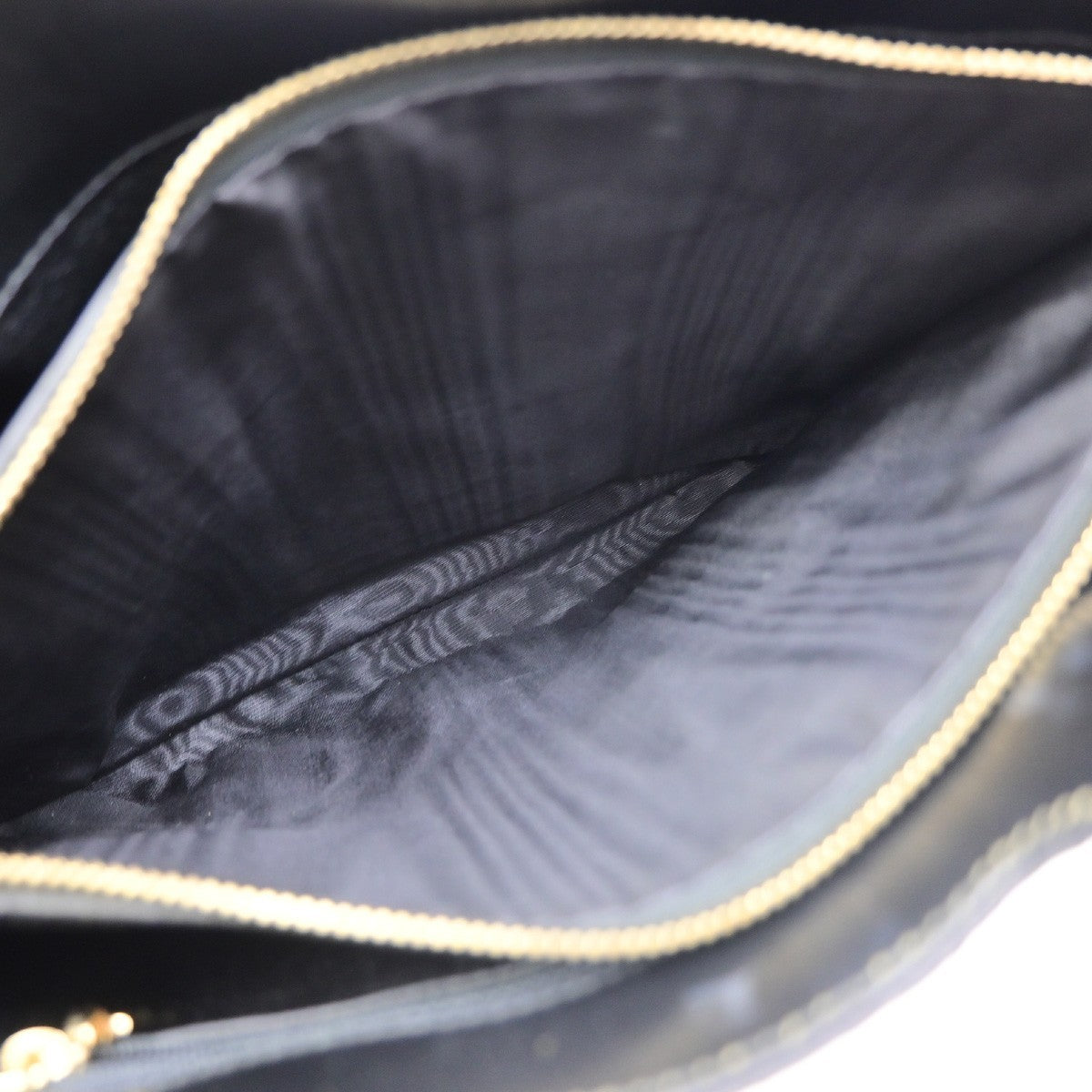 CELINE Logo Macadam Pattern Hand Bag PVC Leather Black GHW Italy 86KD118