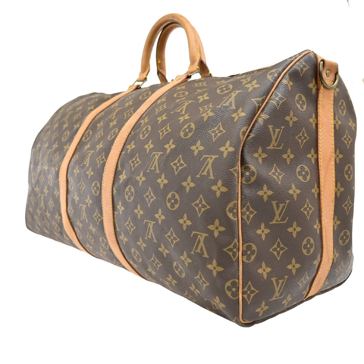 LOUIS VUITTON Keepall Bandouliere 55 Boston  Bag Monogram Brown M41414 88TA036