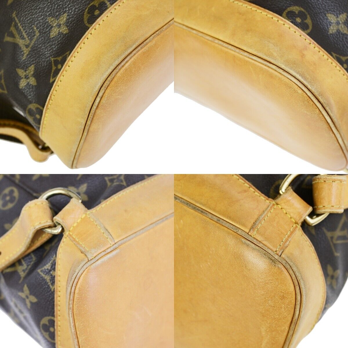 LOUIS VUITTON Montsouris GM Backpack Bag Monogram Leather Brown M51135 70FB218
