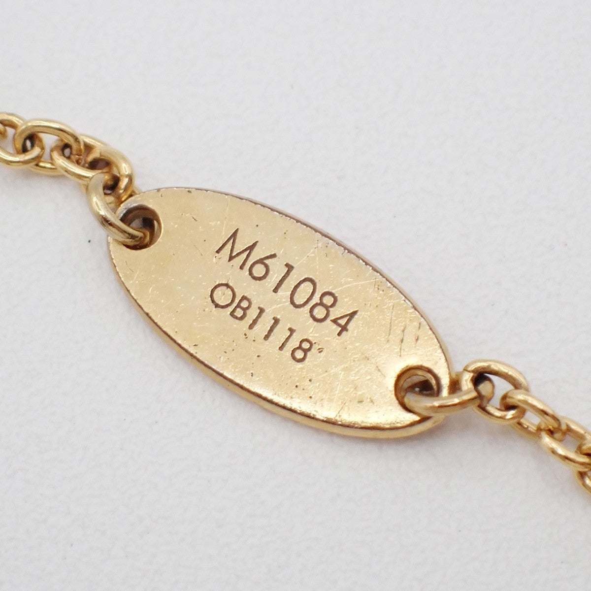 LOUIS VUITTON LV Logo Essential V Bracelet Gold-Plated Italy M61084 05KP269