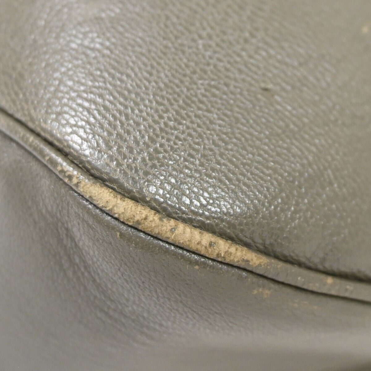 SALVATORE FERRAGAMO Logo Marisa Gancini Shoulder Bag Leather Gray Italy 66FA048