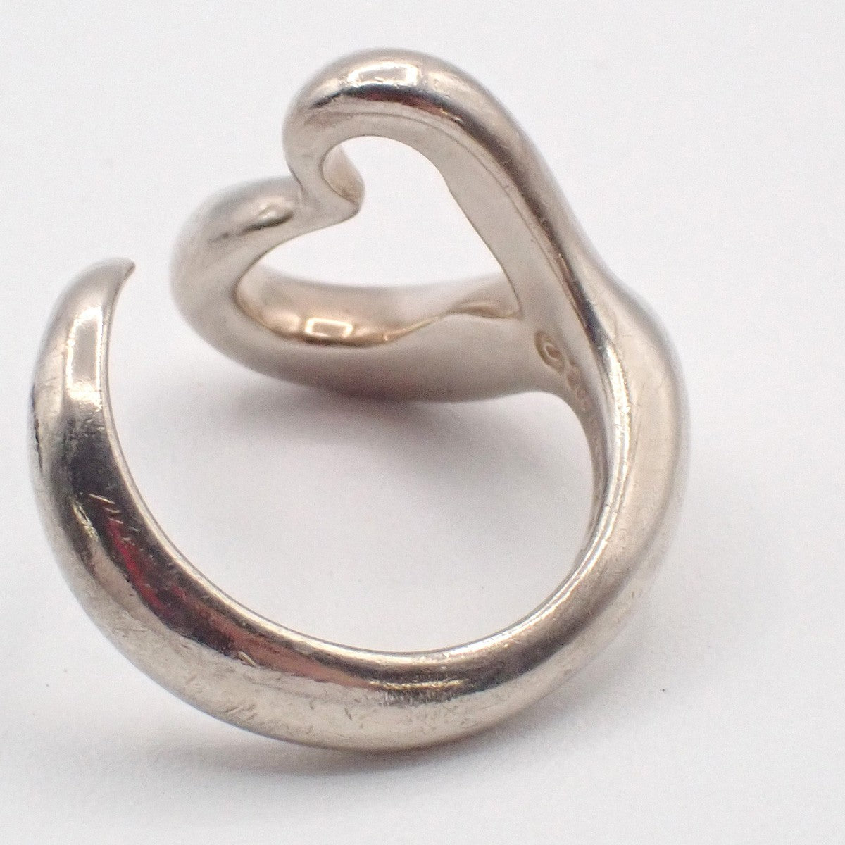 TIFFANY & CO. Elsa Peretti Open Heart Ring JP 9 US 5 Sterling Silver 925 09KC822