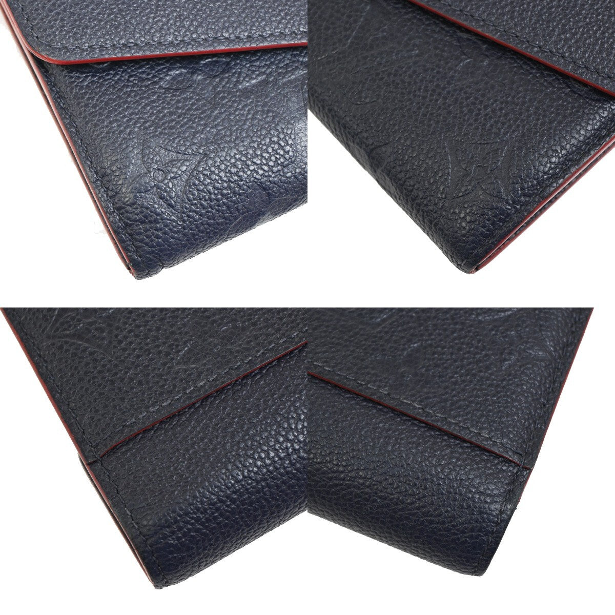 LOUIS VUITTON Portefeuille Sarah Wallet Monogram Empreinte Blue M62125 88YH289