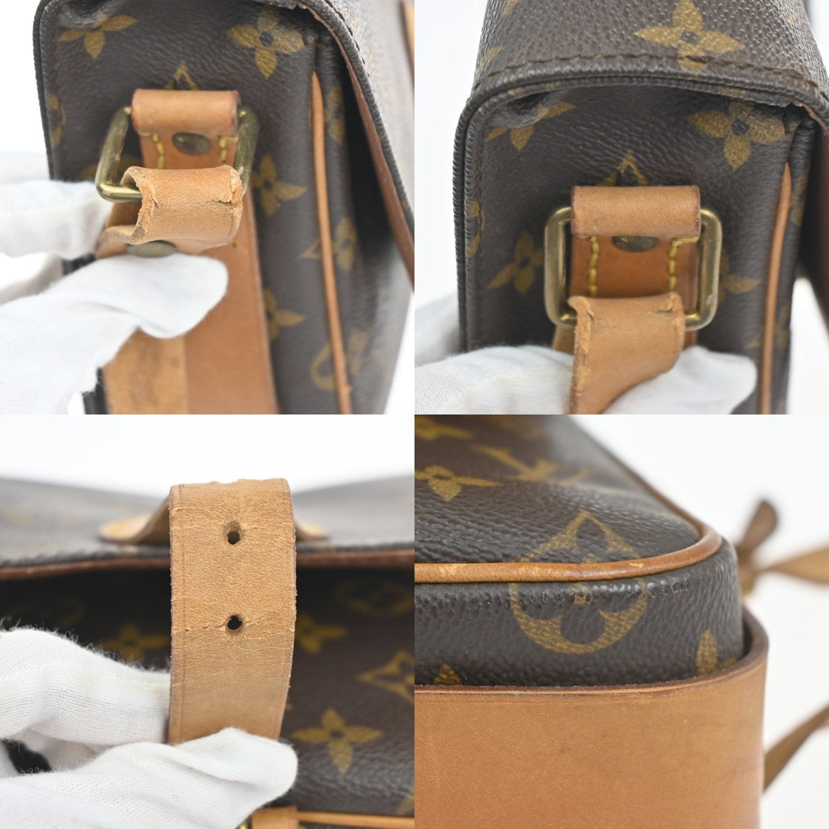 LOUIS VUITTON Cartouchiere MM Shoulder Bag Monogram Leather Brown M51253 83KC660