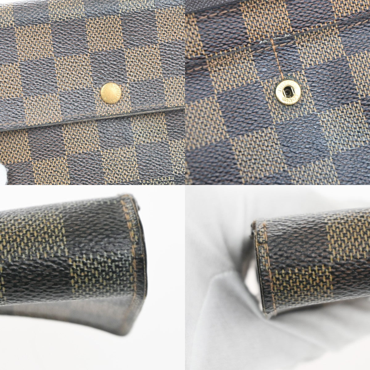 LOUIS VUITTON Porte Monnaie Credit Wallet Damier Ebene Leather BN N61724 02KC719