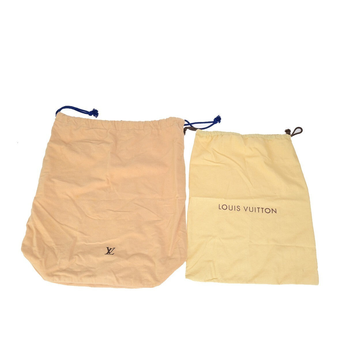 LOUIS VUITTON Logo 10 Set Dust Bag Drawstring Canvas Cotton Beige Brown 09KP115